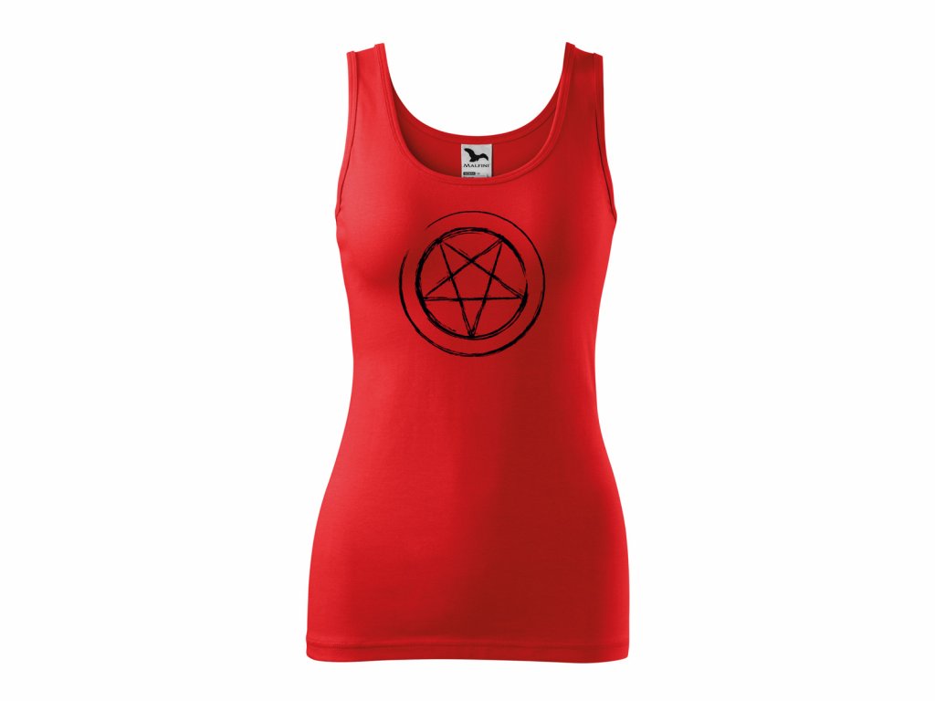 tílko pentagram červený 2