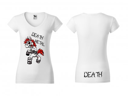 Dámské triko death unicorn bílá