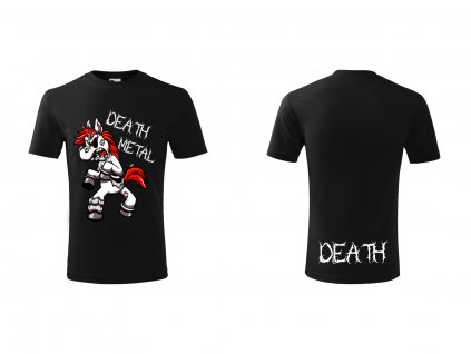 Dětské triko death unicorn černá