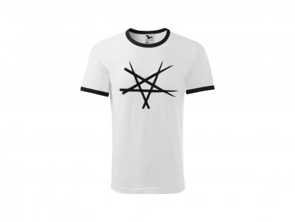 Pánské triko Pentagram kůly bílé