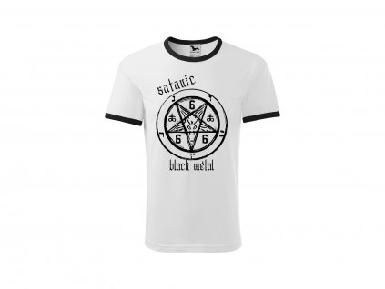 Pánské triko Satanic black metal bílé