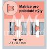 Matrice pro poloduté nýty GYS F1, pr. 6 mm - A1/2/3 S0/1/2/3/4/5/6