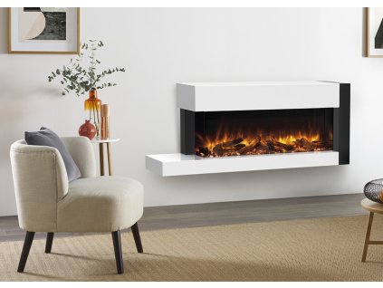 Elektrický krb 110W Trento Left Offset Suite - White