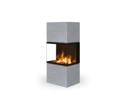Elektrické designové krby - e-LERA - e-LERA - e–LERA C (Varianta ELEXDC 61 - Dělené sklo)