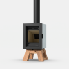 ash houten voet beton