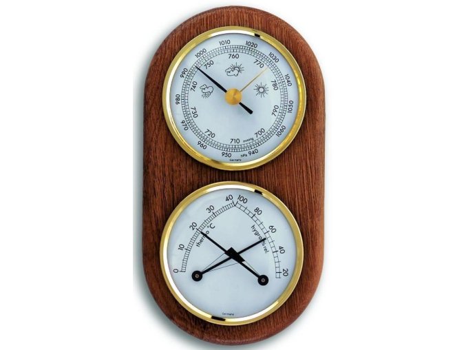 Meteostanice analogová na dřevěné podložce TFA 20.1051