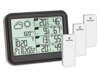 TFA 35.1142.01 | Meteostanice VIEW se třemi senzory teploty/vlhkosti | dosah až 60 m