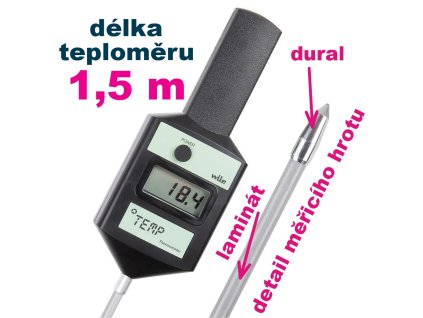 Zemědělský tyčový teploměr 150 cm | WILE TEMP | -15 až +70 °C / ±0,5 °C