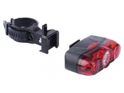Svítilna na kolo 2x LED + LED chip, na 1x AA, zadní