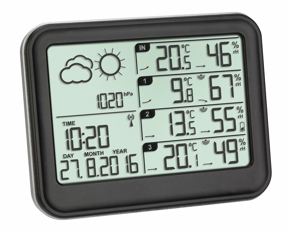 Meteostanica TFA VIEW s tromi senzormi teploty a vlhkosti