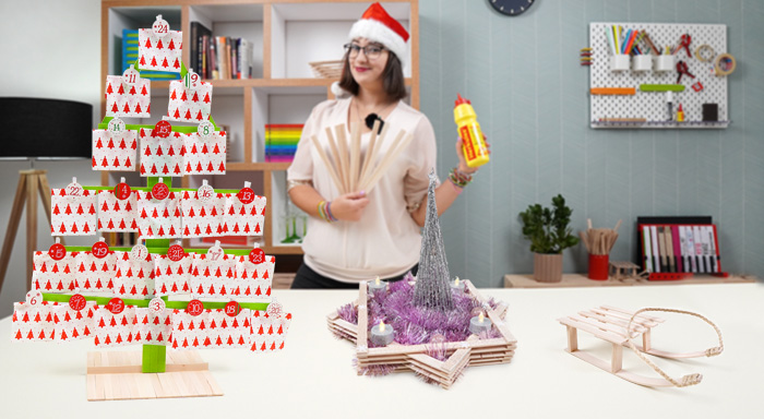 Vianočné dekorácie z lameliek – návod na výrobu