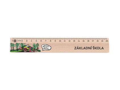 Dřevěné pravítko 20 cm s potiskem Sbíráme jedničky