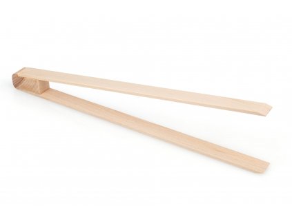 Dřevěné kleště na grilování a saláty, délka 26 cm, vyrobené z bukového dřeva