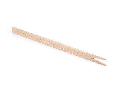 vidlicka na grilování o délce 26 cm, se 2 hroty,vyrobená z bukového dřeva