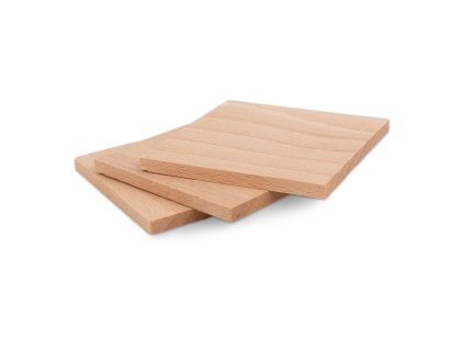 Dřevěné destičky z masivu 3 kusy, rozměr 70 x 70 x 5 mm