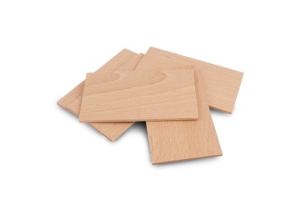 Dřevěné destičky z masivu 5 kusů, rozměr 125 x 70 x 3,5 mm