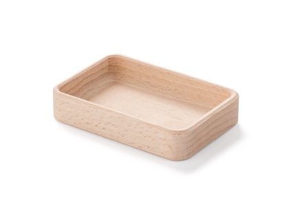  Kvida-9010 Dřevěná miska z bukového dřeva o rozměrech 100×70 mm, celkový pohled