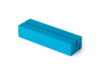 Stojánek na karty Dablin-10B2PB ve světlemodrém provedení z bukového dřeva se dvěma drážkami