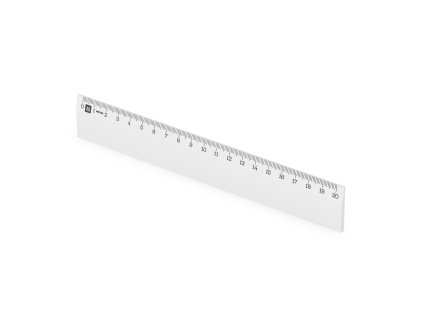 Metrie | Scholar-20WS Dřevěné pravítko bílé | 20 cm