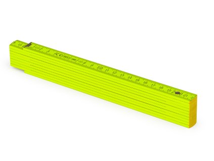 Skládací metr typ Block-72 v neonově-žluté barvě, celkový pohled