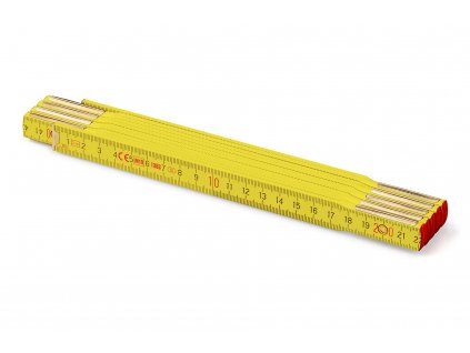 Metrie™, 2m, skládací metr, typ Perfekt 10, Žlutý, s ocelovými spoji