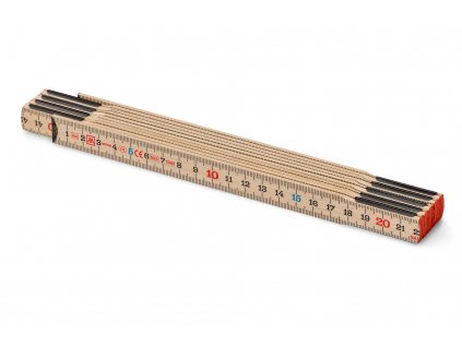 Metrie, skládací metr Slimboy, 2 metry, habrové dřevo, přírodní provedení