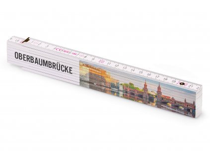 2m, skládací metr, typ Block 52 s potiskem Berlín - Oberbaumbrücke