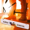 Bílý skládací metr s potiskem BOŘEK STAVITEL