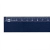 Pravítko Scholar-20MB, dřevěné 20 cm, tmavěmodré – detail začátku stupnice s černým tiskem .