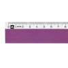 Pravítko Scholar-W20VI, dřevěné 20 cm, fialové – detail začátku stupnice s černým tiskem na bílém podkladu.
