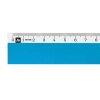 Pravítko Scholar-W20PB, dřevěné 20 cm, světlemodré – detail začátku stupnice s černým tiskem na bílém podkladu.