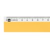 Pravítko Scholar-W20SG, dřevěné 20 cm, tmavěžluté – detail začátku stupnice s černým tiskem na bílém podkladu.