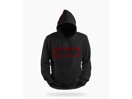 Mikina s kapucňou WALK - Červená, (Farba Červená, Veľkosť S)