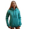 Mikina s kapucňou FIND ME WOMAN Turquoise Blue - (Veľkosť M, Farba Tyrkysová)