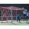 Futbalová sieť 7,5x2,5m hĺbka 2x2m PP 3,5mm šachovnica - (Farba bielo-modrá (1013-24))