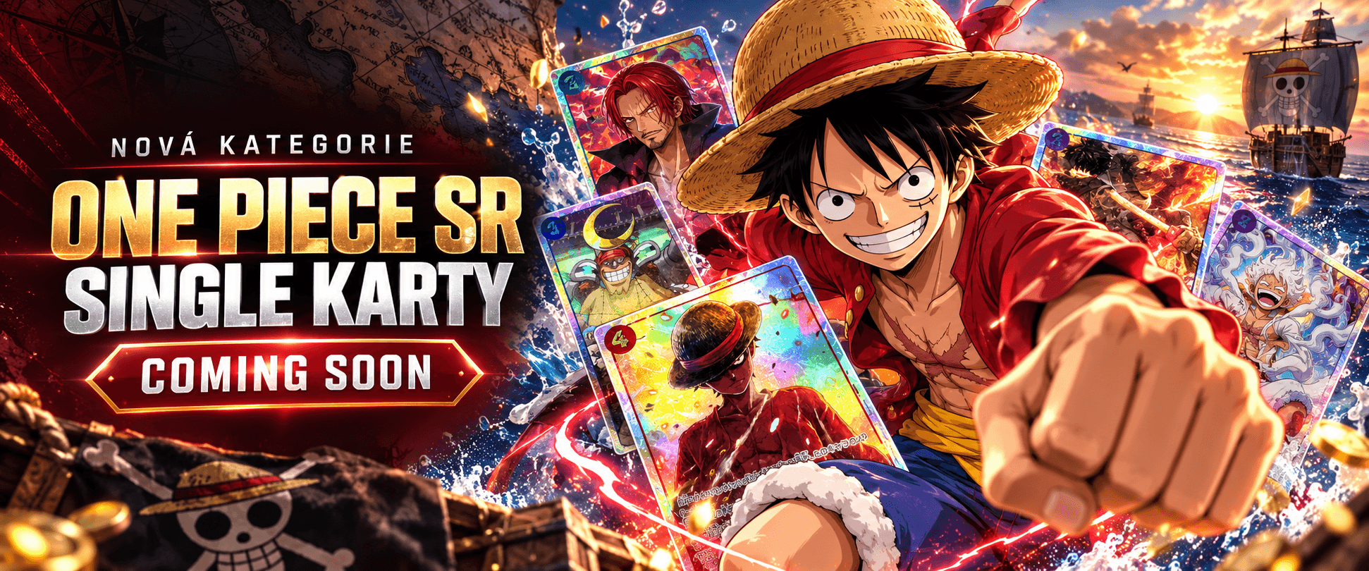 ONE PIECE TCG SR kusové karty – nová kategorie již brzy na Mewtwo.eu