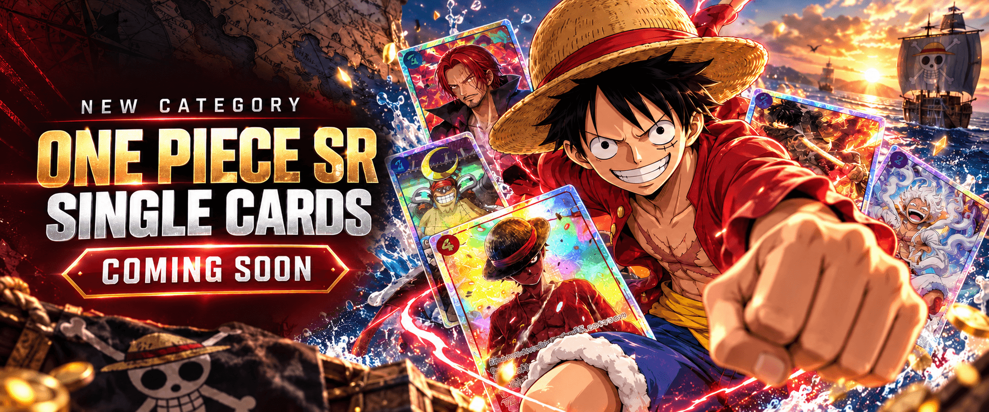 ONE PIECE TCG SR single cards – new category coming soon to Mewtwo.eu