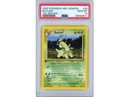 Pokemon Bayleef #29 - Neo Genesis 1. Edition PSA 10 | mewtwo.eu