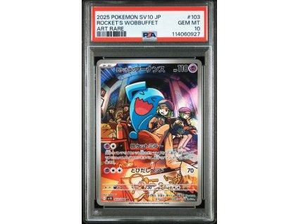 Pokémon Tocket's Wobbuffet (sv10) PSA 10  front side