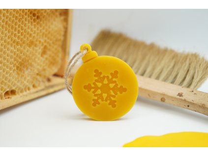 Dekorace ze včelího vosku - vánoční koule