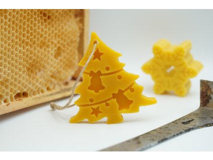 Dekorace ze včelího vosku -  stromeček