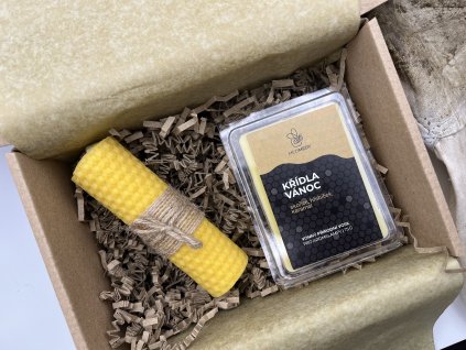 Vonný vosk a svíčka ze včelího vosku - juta