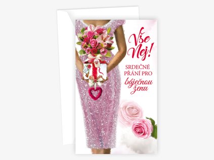 Blahopřání srdečné T 01-595