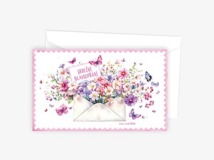 Blahopřání srdečné T 01-692