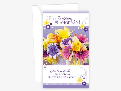 Blahopřání srdečné N 01-648