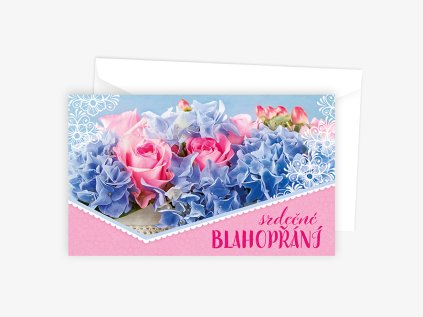 Blahopřání srdečné N 01-628