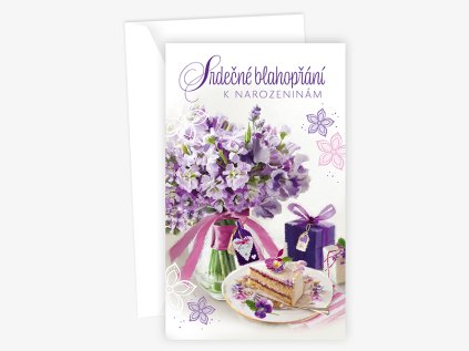 Blahopřání srdečné T 01-684