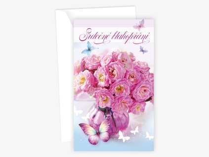 Blahopřání srdečné T 01-685