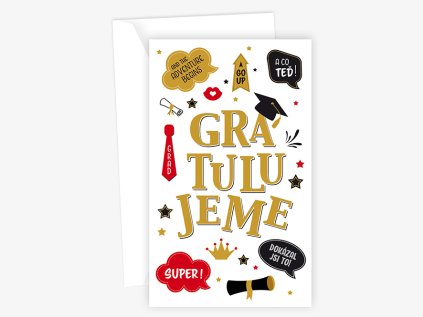 Blahopřání ke studiu s kapsou na peníze E 06-043