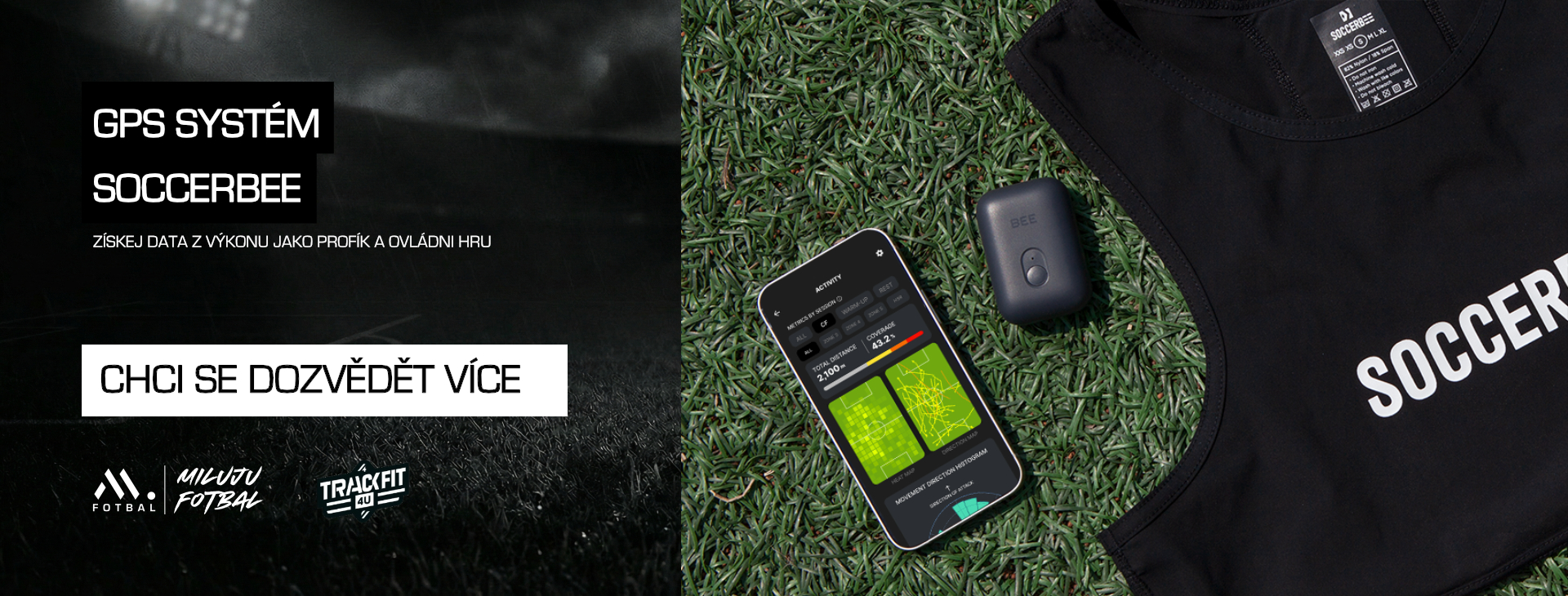 Fotbalové GPS vesty SOCCERBEE | MFOTBAL.cz